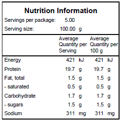 Chicken Kebab Bbq Nutrition Information